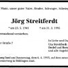 Streitferdt Joerg 1941-1995 Todesanzeige